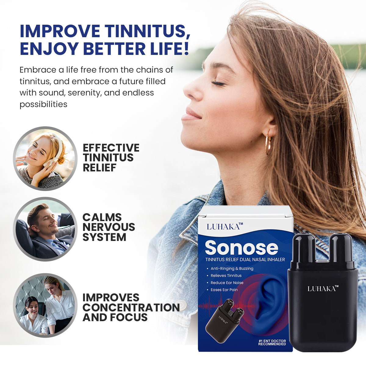 LUHAKA™ Sonose Tinnitus Relief Dual Nasal Inhaler