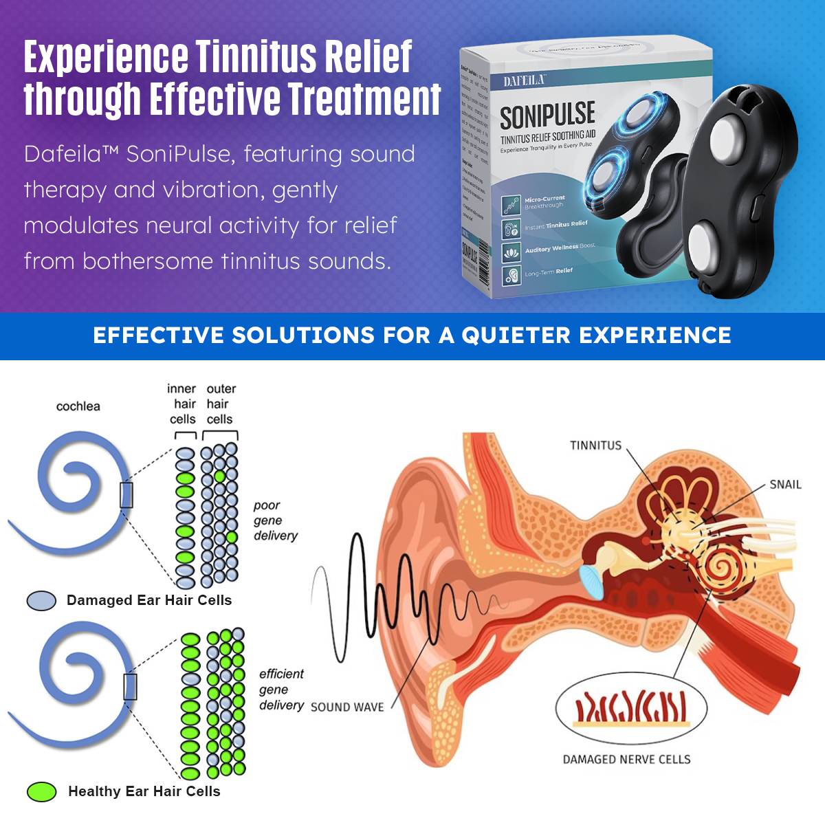 DAFEILA™ SoniPulse Tinnitus Relief Soothing Aid 🔥