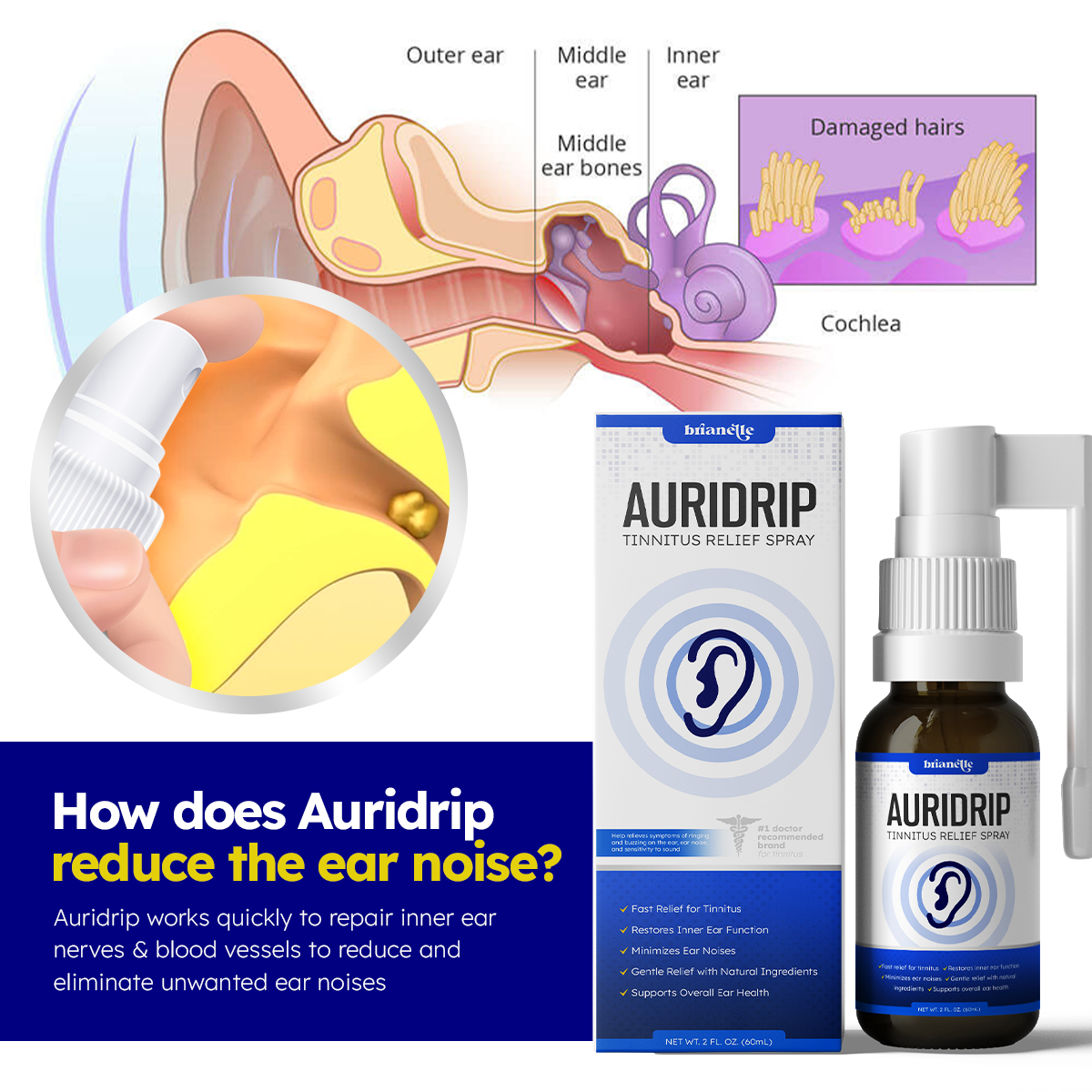 Brianelle™ Auridrip Tinnitus Relief Spray💎7